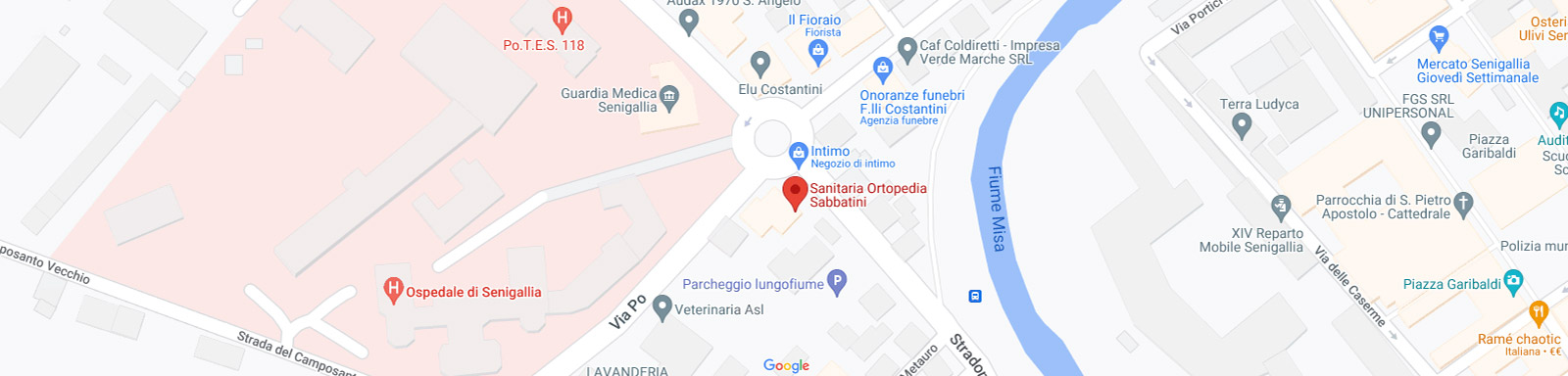 Sanitaria Sabbatini e Laboratorio Ortopedico - Stradone Misa, 4 - Senigallia - mappa